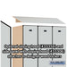 Salsbury 12" Wide Single Tier Designer Wood Locker - 3 Wide - 5 Feet High - 21 Inches Deep - Gray - Hasps - Sweatfully
