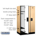Salsbury 12" Wide Single Tier Designer Wood Locker - 3 Wide - 5 Feet High - 21 Inches Deep - Maple - Black Electronic Locks - Sweatfully