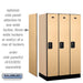 Salsbury 12" Wide Single Tier Designer Wood Locker - 3 Wide - 5 Feet High - 21 Inches Deep - Maple - Black Resettable Combination Locks - Sweatfully