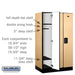 Salsbury 12" Wide Single Tier Designer Wood Locker - 3 Wide - 5 Feet High - 21 Inches Deep - Maple - Hasps - Sweatfully