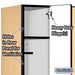 Salsbury 12" Wide Single Tier Designer Wood Locker - 3 Wide - 5 Feet High - 21 Inches Deep - Maple - Hasps - Sweatfully