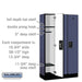Salsbury 12" Wide Single Tier Designer Wood Locker - 3 Wide - 5 Feet High - 15 Inches Deep - Blue - Black Resettable Combination Locks - Sweatfully