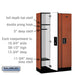 Salsbury 12" Wide Single Tier Designer Wood Locker - 3 Wide - 5 Feet High - 15 Inches Deep - Cherry - Black Electronic Locks - Sweatfully