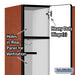 Salsbury 12" Wide Single Tier Designer Wood Locker - 3 Wide - 5 Feet High - 15 Inches Deep - Cherry - Hasps - Sweatfully