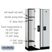 Salsbury 12" Wide Single Tier Designer Wood Locker - 3 Wide - 5 Feet High - 15 Inches Deep - Gray - Black Resettable Combination Locks - Sweatfully