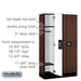 Salsbury 12" Wide Single Tier Designer Wood Locker - 3 Wide - 5 Feet High - 15 Inches Deep - Mahogany - Silver Resettable Combination Locks - Sweatfully