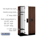 Salsbury 12" Wide Single Tier Designer Wood Locker - 3 Wide - 5 Feet High - 15 Inches Deep - Mahogany - Hasps - Sweatfully