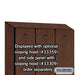 Salsbury 12" Wide Single Tier Designer Wood Locker - 3 Wide - 5 Feet High - 15 Inches Deep - Mahogany - Hasps - Sweatfully