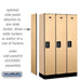 Salsbury 12" Wide Single Tier Designer Wood Locker - 3 Wide - 5 Feet High - 15 Inches Deep - Maple - Black Electronic Locks - Sweatfully