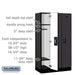 Salsbury 12" Wide Single Tier Designer Wood Locker - 3 Wide - 5 Feet High - 18 Inches Deep - Black - Black Resettable Combination Locks - Sweatfully