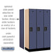 Salsbury 12" Wide Single Tier Designer Wood Locker - 3 Wide - 5 Feet High - 18 Inches Deep - Blue - Black Electronic Locks - Sweatfully