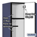 Salsbury 12" Wide Single Tier Designer Wood Locker - 3 Wide - 5 Feet High - 18 Inches Deep - Blue - Hasps - Sweatfully