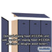 Salsbury 12" Wide Single Tier Designer Wood Locker - 3 Wide - 5 Feet High - 18 Inches Deep - Blue - Hasps - Sweatfully