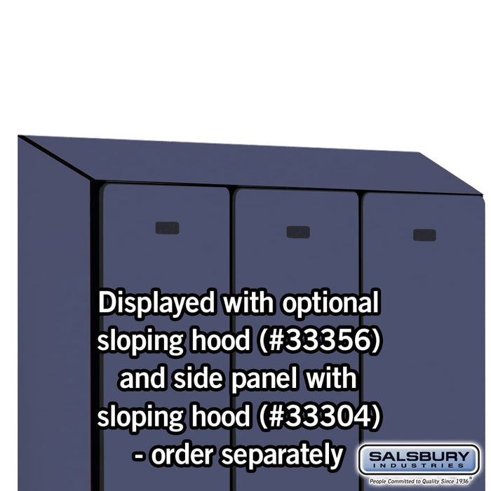 Salsbury 12" Wide Single Tier Designer Wood Locker - 3 Wide - 5 Feet High - 18 Inches Deep - Blue - Hasps - Sweatfully