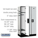 Salsbury 12" Wide Single Tier Designer Wood Locker - 3 Wide - 5 Feet High - 18 Inches Deep - Gray - Silver Electronic Locks - Sweatfully