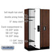 Salsbury 12" Wide Single Tier Designer Wood Locker - 3 Wide - 5 Feet High - 18 Inches Deep - Mahogany - Silver Electronic Locks - Sweatfully