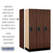 Salsbury 12" Wide Single Tier Designer Wood Locker - 3 Wide - 5 Feet High - 18 Inches Deep - Mahogany - Hasps - Sweatfully