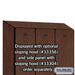 Salsbury 12" Wide Single Tier Designer Wood Locker - 3 Wide - 5 Feet High - 18 Inches Deep - Mahogany - Hasps - Sweatfully