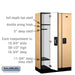 Salsbury 12" Wide Single Tier Designer Wood Locker - 3 Wide - 5 Feet High - 18 Inches Deep - Maple - Black Resettable Combination Locks - Sweatfully