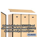 Salsbury 12" Wide Single Tier Designer Wood Locker - 3 Wide - 5 Feet High - 18 Inches Deep - Maple - Hasps - Sweatfully