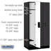 Salsbury 12" Wide Single Tier Designer Wood Locker - 3 Wide - 6 Feet High - 21 Inches Deep - Black - Black Electronic Locks - Sweatfully