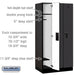 Salsbury 12" Wide Single Tier Designer Wood Locker - 3 Wide - 6 Feet High - 21 Inches Deep - Black - Hasps - Sweatfully