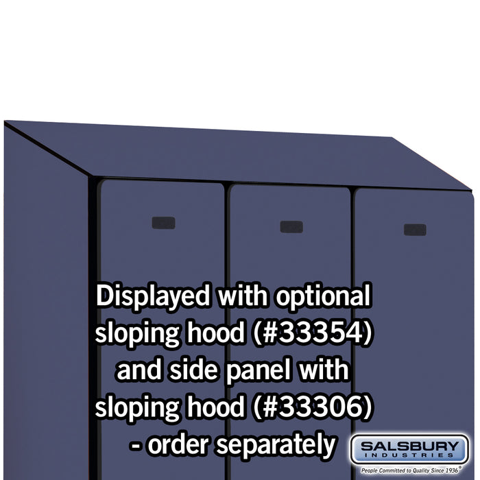 Salsbury 12" Wide Single Tier Designer Wood Locker - 3 Wide - 6 Feet High - 21 Inches Deep - Blue - Hasps - Sweatfully
