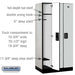 Salsbury 12" Wide Single Tier Designer Wood Locker - 3 Wide - 6 Feet High - 21 Inches Deep - Gray - Black Electronic Locks - Sweatfully