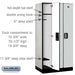 Salsbury 12" Wide Single Tier Designer Wood Locker - 3 Wide - 6 Feet High - 21 Inches Deep - Gray - Silver Electronic Locks - Sweatfully