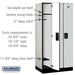 Salsbury 12" Wide Single Tier Designer Wood Locker - 3 Wide - 6 Feet High - 21 Inches Deep - Gray - Hasps - Sweatfully