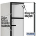 Salsbury 12" Wide Single Tier Designer Wood Locker - 3 Wide - 6 Feet High - 21 Inches Deep - Gray - Hasps - Sweatfully