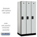 Salsbury 12" Wide Single Tier Designer Wood Locker - 3 Wide - 6 Feet High - 21 Inches Deep - Gray - Hasps - Sweatfully