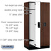 Salsbury 12" Wide Single Tier Designer Wood Locker - 3 Wide - 6 Feet High - 21 Inches Deep - Mahogany - Black Electronic Locks - Sweatfully