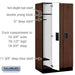 Salsbury 12" Wide Single Tier Designer Wood Locker - 3 Wide - 6 Feet High - 21 Inches Deep - Mahogany - Hasps - Sweatfully
