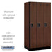 Salsbury 12" Wide Single Tier Designer Wood Locker - 3 Wide - 6 Feet High - 21 Inches Deep - Mahogany - Hasps - Sweatfully