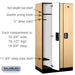 Salsbury 12" Wide Single Tier Designer Wood Locker - 3 Wide - 6 Feet High - 21 Inches Deep - Maple - Silver Electronic Locks - Sweatfully