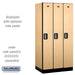 Salsbury 12" Wide Single Tier Designer Wood Locker - 3 Wide - 6 Feet High - 21 Inches Deep - Maple - Silver Electronic Locks - Sweatfully