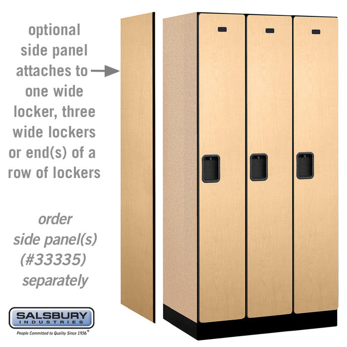 Salsbury 12" Wide Single Tier Designer Wood Locker - 3 Wide - 6 Feet High - 21 Inches Deep - Maple - Hasps - Sweatfully