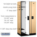Salsbury 12" Wide Single Tier Designer Wood Locker - 3 Wide - 6 Feet High - 21 Inches Deep - Maple - Hasps - Sweatfully