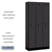 Salsbury 12" Wide Single Tier Designer Wood Locker - 3 Wide - 6 Feet High - 15 Inches Deep - Black - Black Electronic Locks - Sweatfully