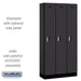 Salsbury 12" Wide Single Tier Designer Wood Locker - 3 Wide - 6 Feet High - 15 Inches Deep - Black - Silver Electronic Locks - Sweatfully