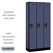 Salsbury 12" Wide Single Tier Designer Wood Locker - 3 Wide - 6 Feet High - 15 Inches Deep - Blue - Black Electronic Locks - Sweatfully