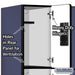 Salsbury 12" Wide Single Tier Designer Wood Locker - 3 Wide - 6 Feet High - 15 Inches Deep - Blue - Hasps - Sweatfully