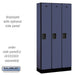 Salsbury 12" Wide Single Tier Designer Wood Locker - 3 Wide - 6 Feet High - 15 Inches Deep - Blue - Hasps - Sweatfully