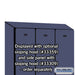 Salsbury 12" Wide Single Tier Designer Wood Locker - 3 Wide - 6 Feet High - 15 Inches Deep - Blue - Hasps - Sweatfully