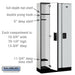Salsbury 12" Wide Single Tier Designer Wood Locker - 3 Wide - 6 Feet High - 15 Inches Deep - Gray - Hasps - Sweatfully