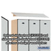 Salsbury 12" Wide Single Tier Designer Wood Locker - 3 Wide - 6 Feet High - 15 Inches Deep - Gray - Hasps - Sweatfully