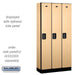 Salsbury 12" Wide Single Tier Designer Wood Locker - 3 Wide - 6 Feet High - 15 Inches Deep - Maple - Black Electronic Locks - Sweatfully