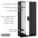 Salsbury 12" Wide Single Tier Designer Wood Locker - 3 Wide - 6 Feet High - 18 Inches Deep - Black - Black Electronic Locks - Sweatfully