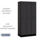 Salsbury 12" Wide Single Tier Designer Wood Locker - 3 Wide - 6 Feet High - 18 Inches Deep - Black - Black Electronic Locks - Sweatfully